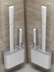 Wall Mounted Silicone Toilet Brush Set